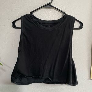Aerie black tank top cropped